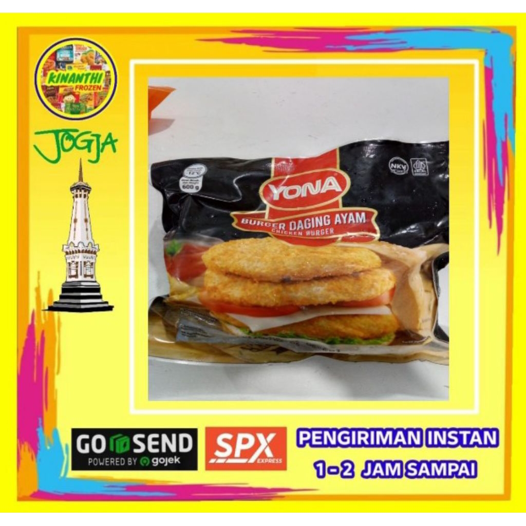 

Yona patti burger ayam 500 gr, Jogja Frozen