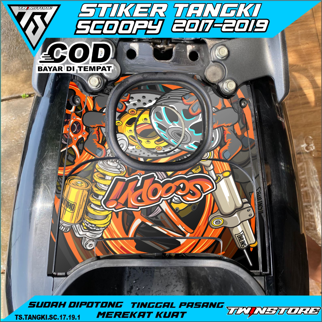 Stiker Tangki SCOOPY 2017-2019 Stiker Tangki bensin SCOOPY FI NEW (COD)