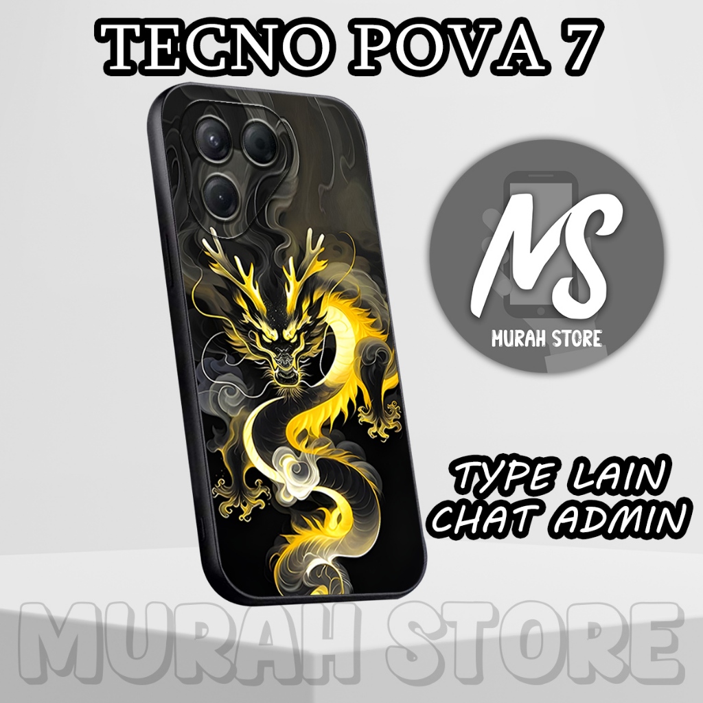 Softcase Karet TECNO POVA 7/MS38/Motif HEWAN/Case Hp TECNO POVA 7/Silikon TECNO POVA 7
