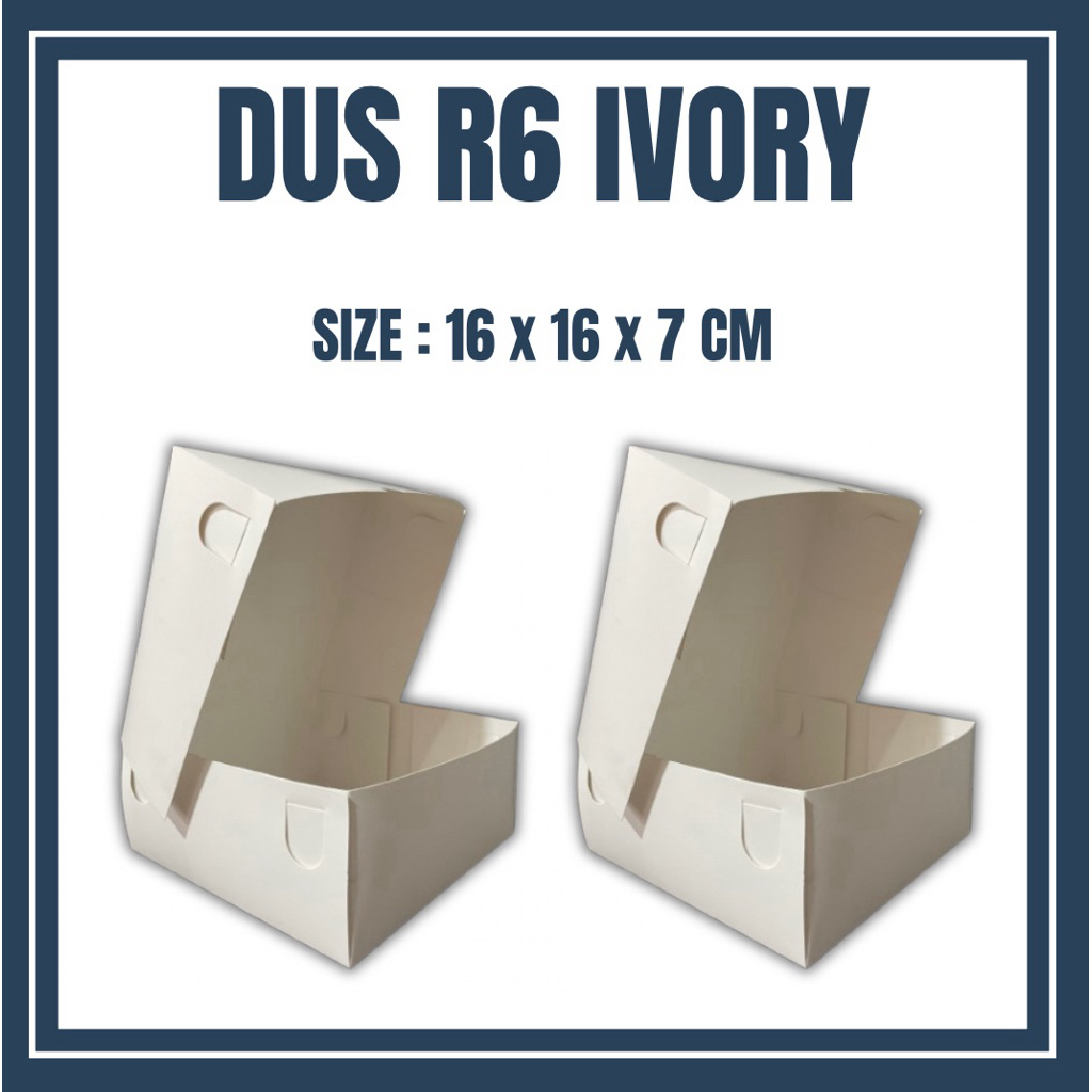 KOTAK NASI IVORY 16 x 16 x 7 CM - BOX MAKANAN - KOTAK NASI - KOTAK NASI - 16 x 16 x 7 CM