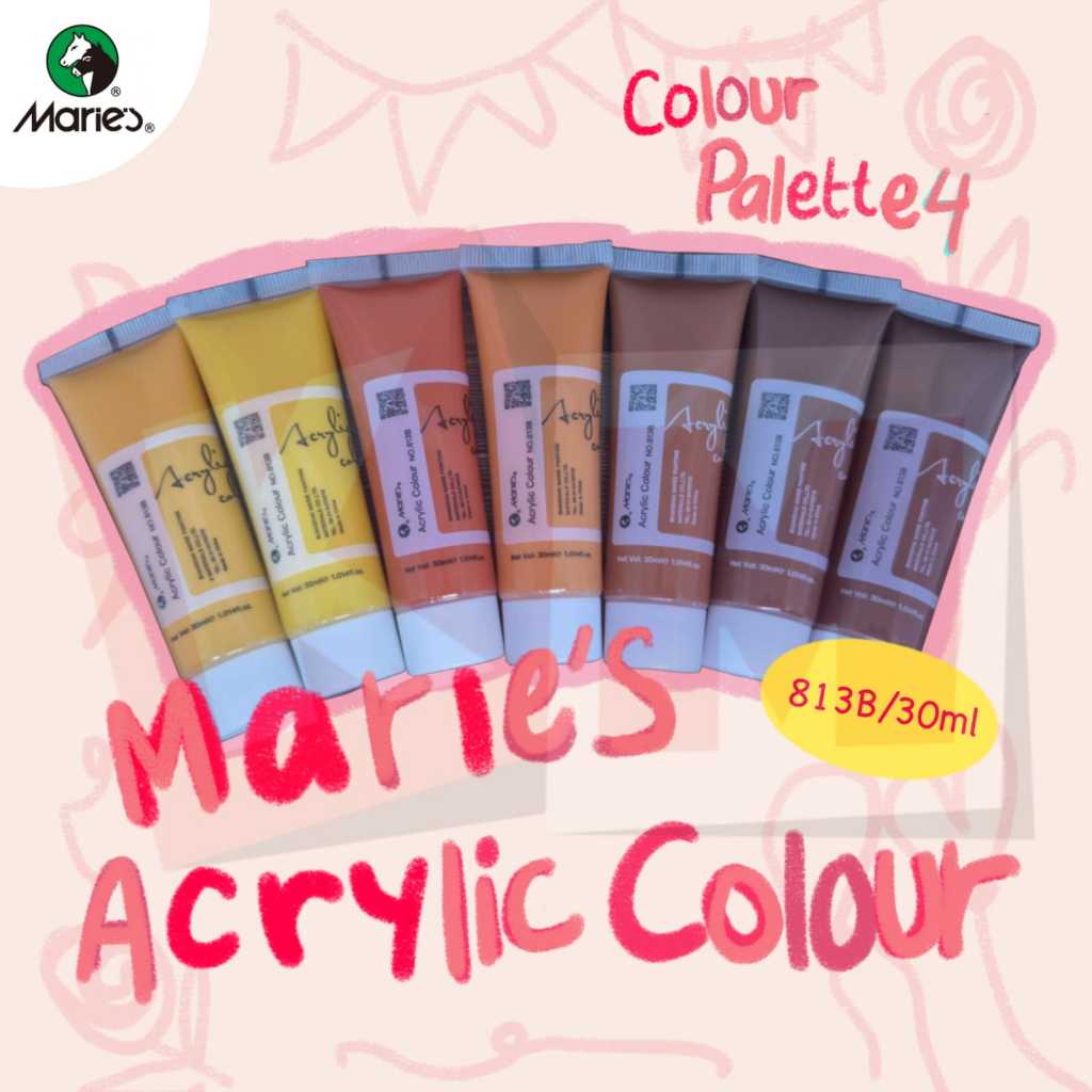 

[Colour Pallete 4] Cat Akrilik Marie's 30ml 813B / Maries Acrylic Paint Color Tube 30 ml / Brown Family