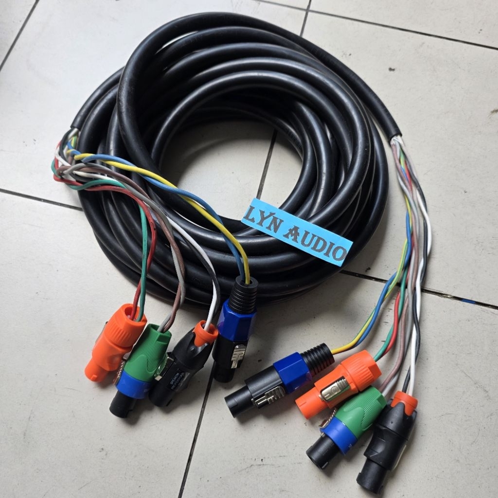 KABEL SPEAKER TITAN 8x2,5 TERPASANG JACK SPIKON KABEL ISI 8 SERABUT TEMBAGA