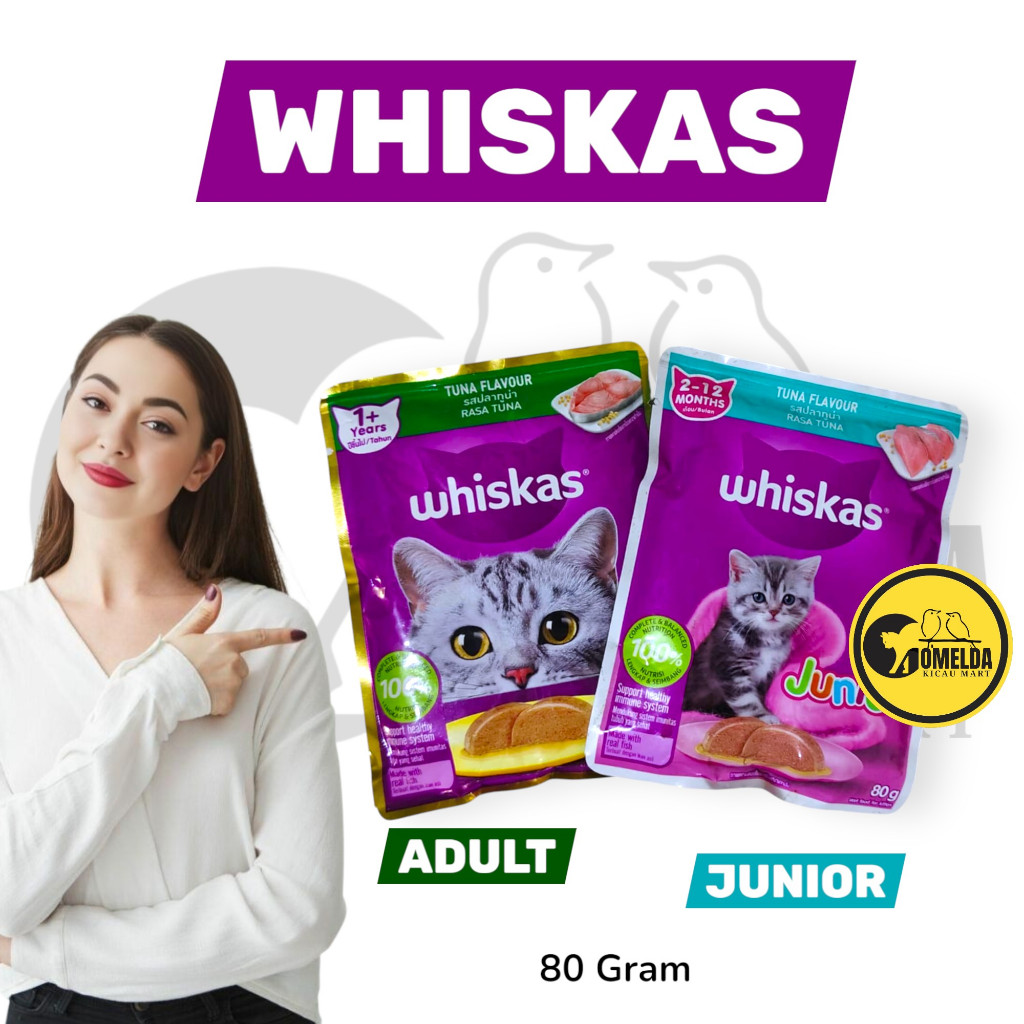 MAKANAN KUCING WHISKAS RASA IKAN TUNA WHISKAS CAT FOOD TUNA FLAVOR MAKANAN SNACK KUCING WHISKAS / Ik