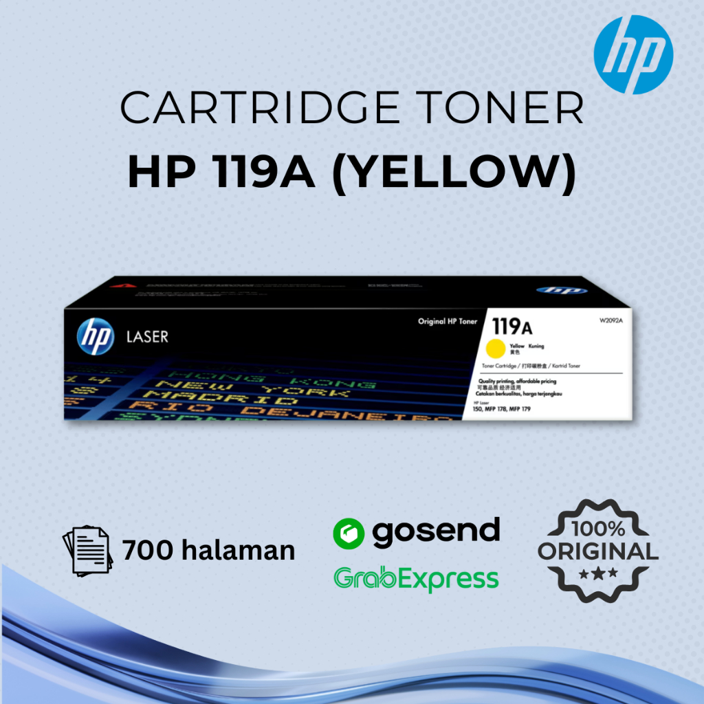 TONER CARTRIDGE HP 119A YELLOW ORIGINAL