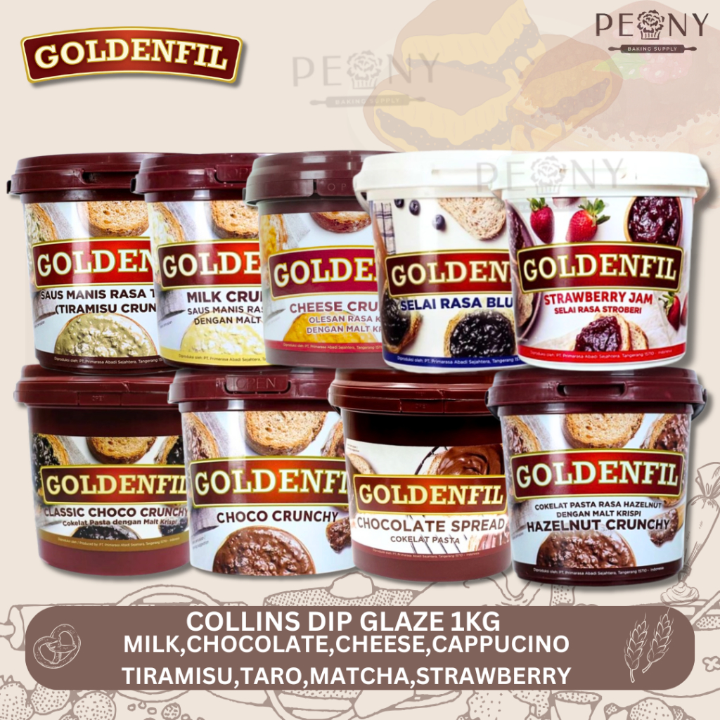 

GOLDENFILL 1KG CHOCO CRUNCHY TIRAMISU CHEESE HAZELNUT BLUEBERRY CLASSIC SPREAD GREEN TEA SAVORY CHEESE