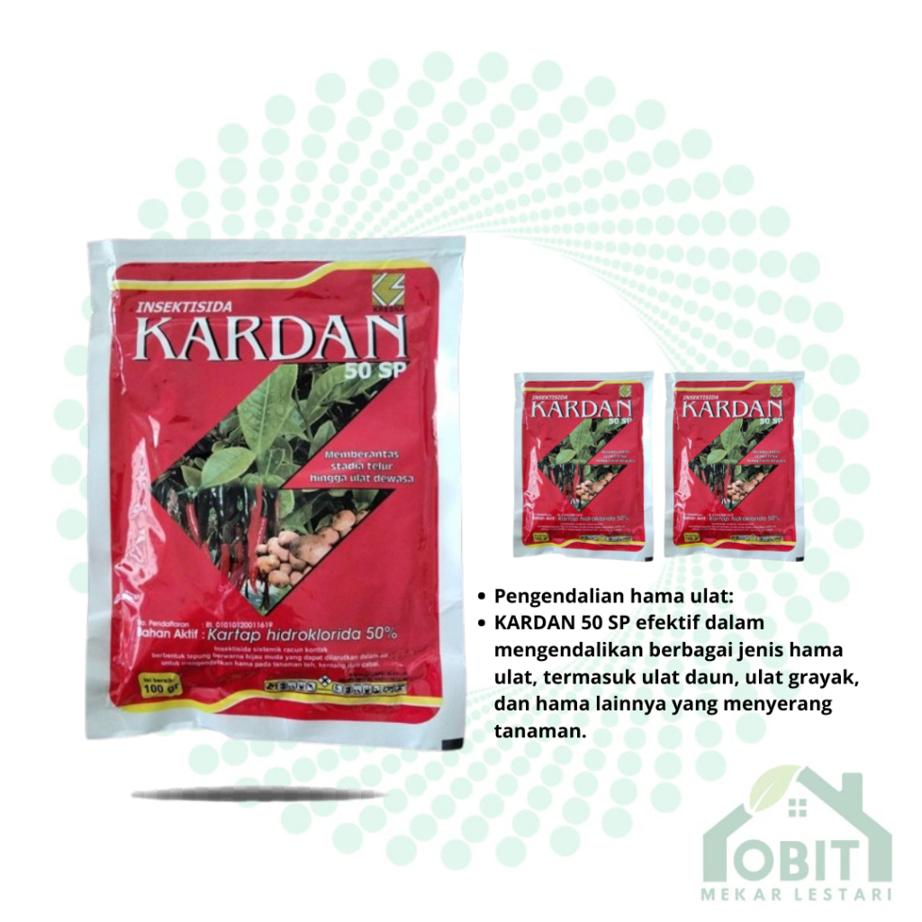 KARDAN 50SP 100GR - Insektisida Sistemik Kartap Hidroklorida ORIGINAL PABRIK