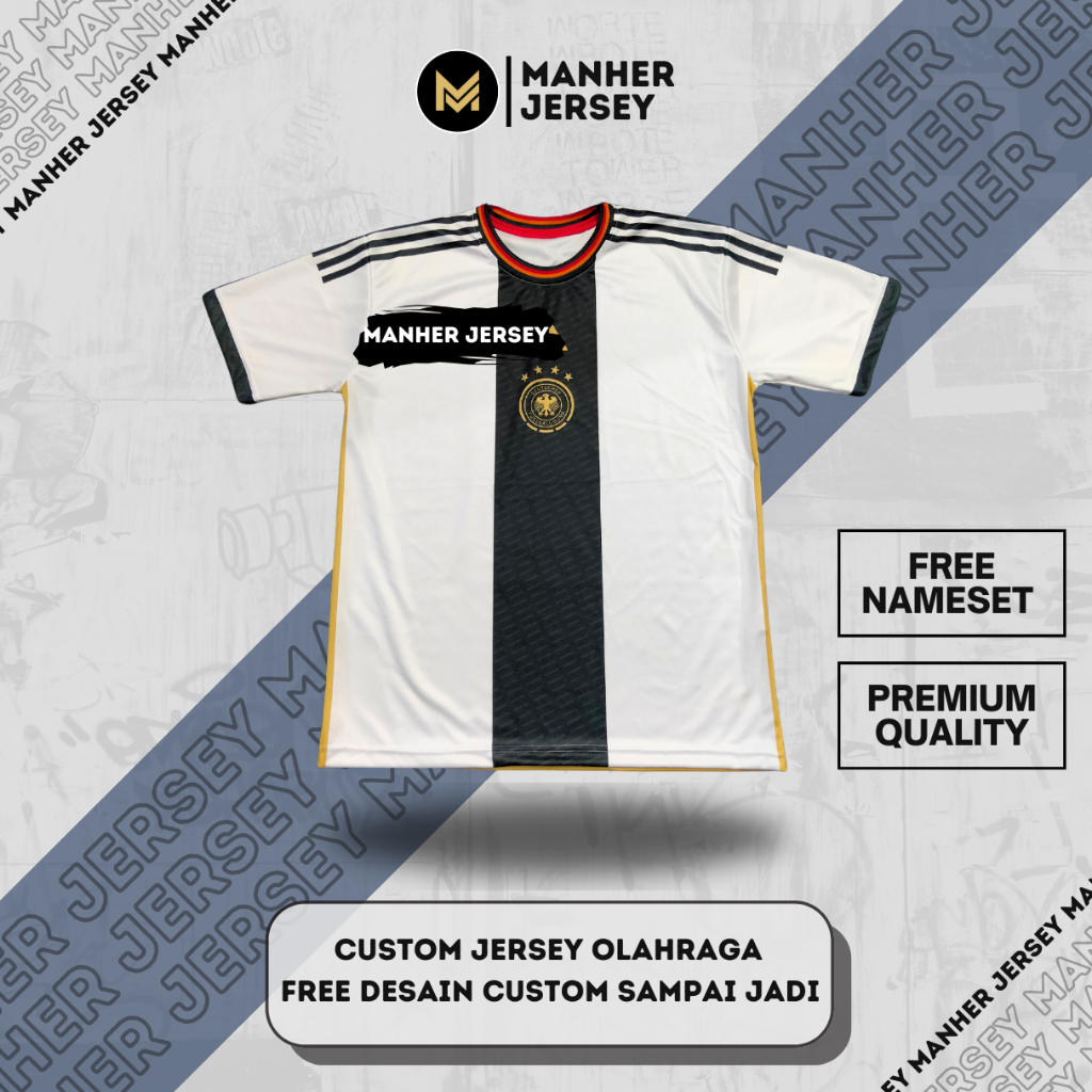 Jersey Jerman Germany 2022 2023 Home Full Printing Custom