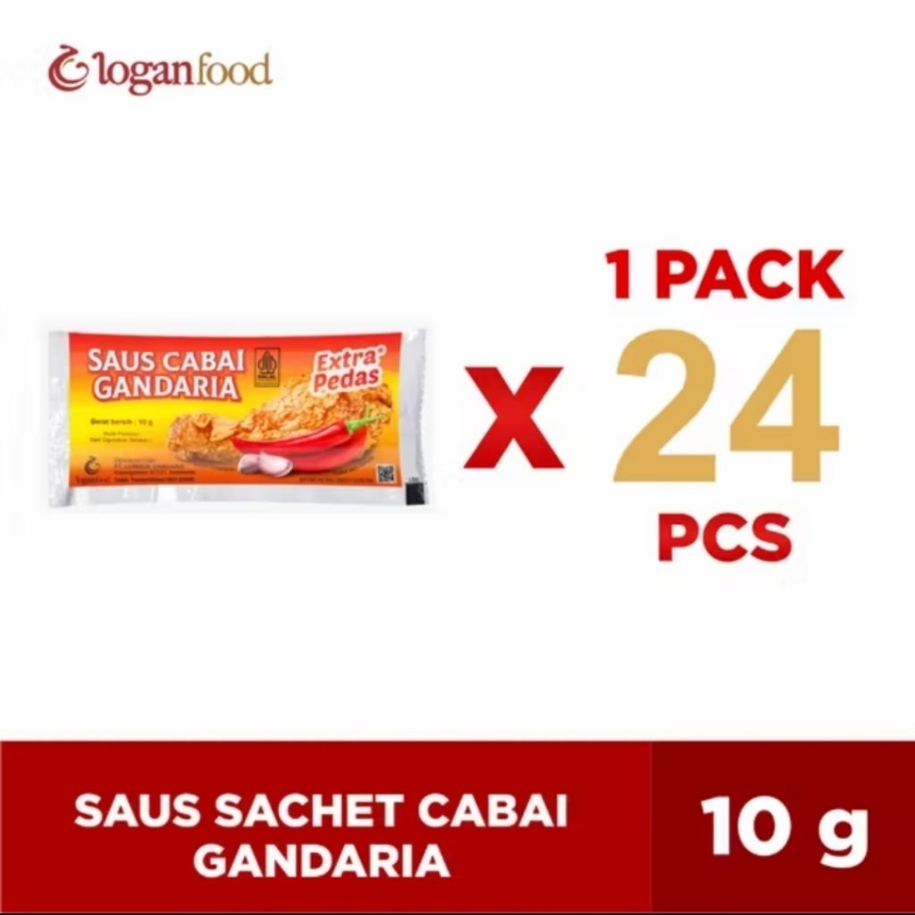 

GANDARIA SAUS CABAI GANDARIA EXTRA PEDAS 10g Exp Juni 2026 *Free Ongkir-Beli Banyak Lebih Murah*