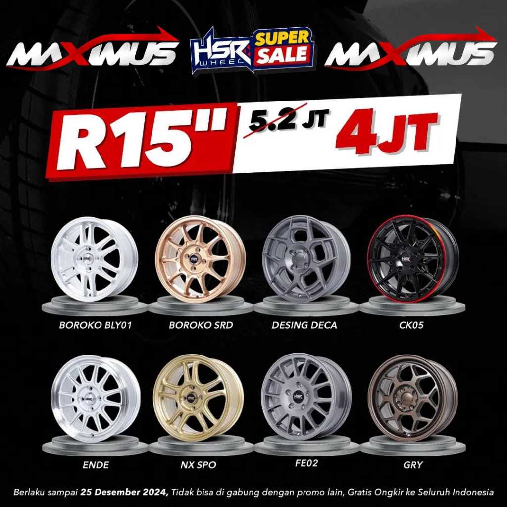 Velg mobil promo hsr ring 15