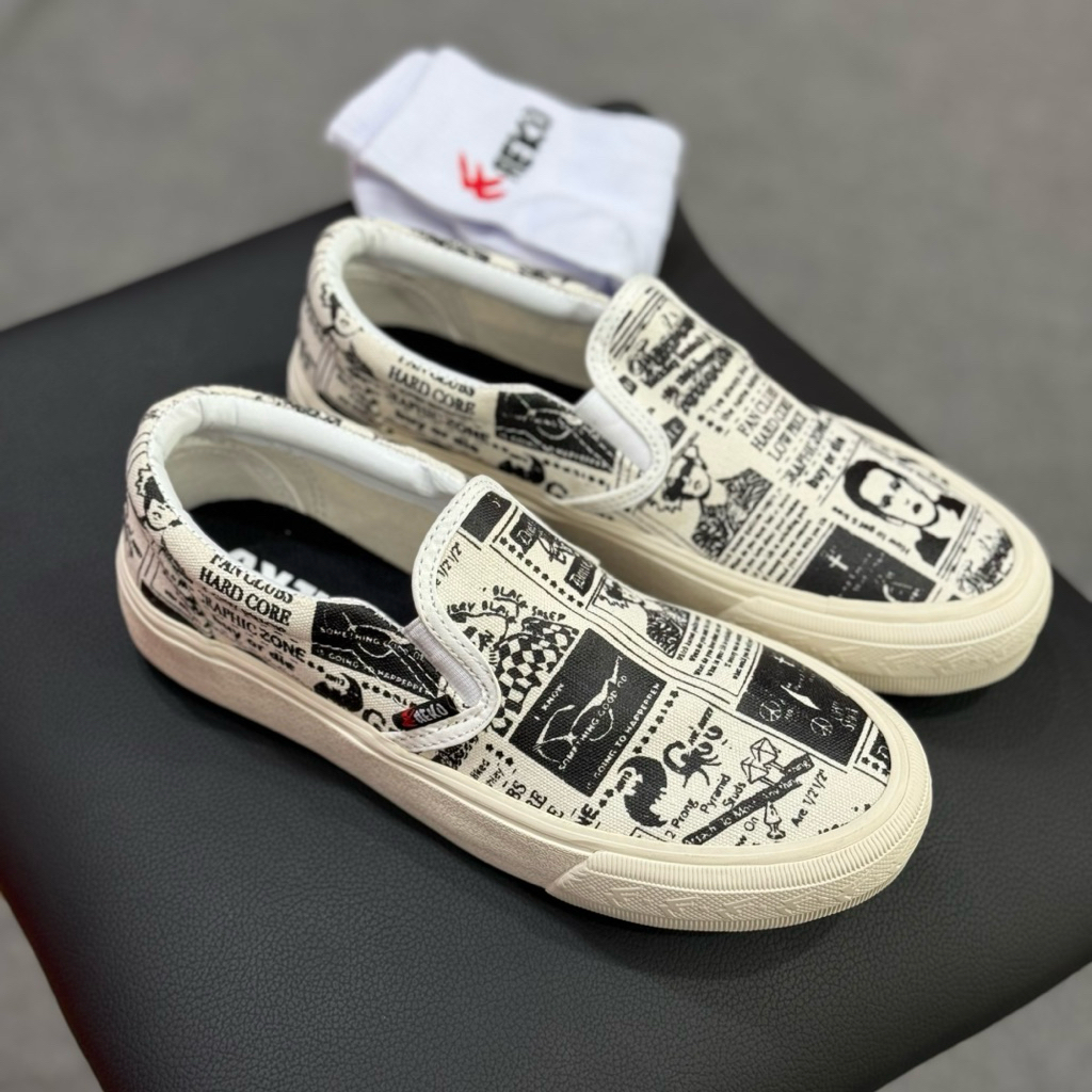 Sepatu slip on Aeko Spaper Pria wanita couple made in indonesia