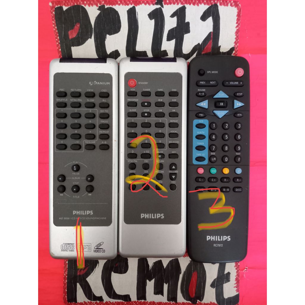 REMOTE TAPE COMPO PHILIPS ORIGINAL TERLENGKAP