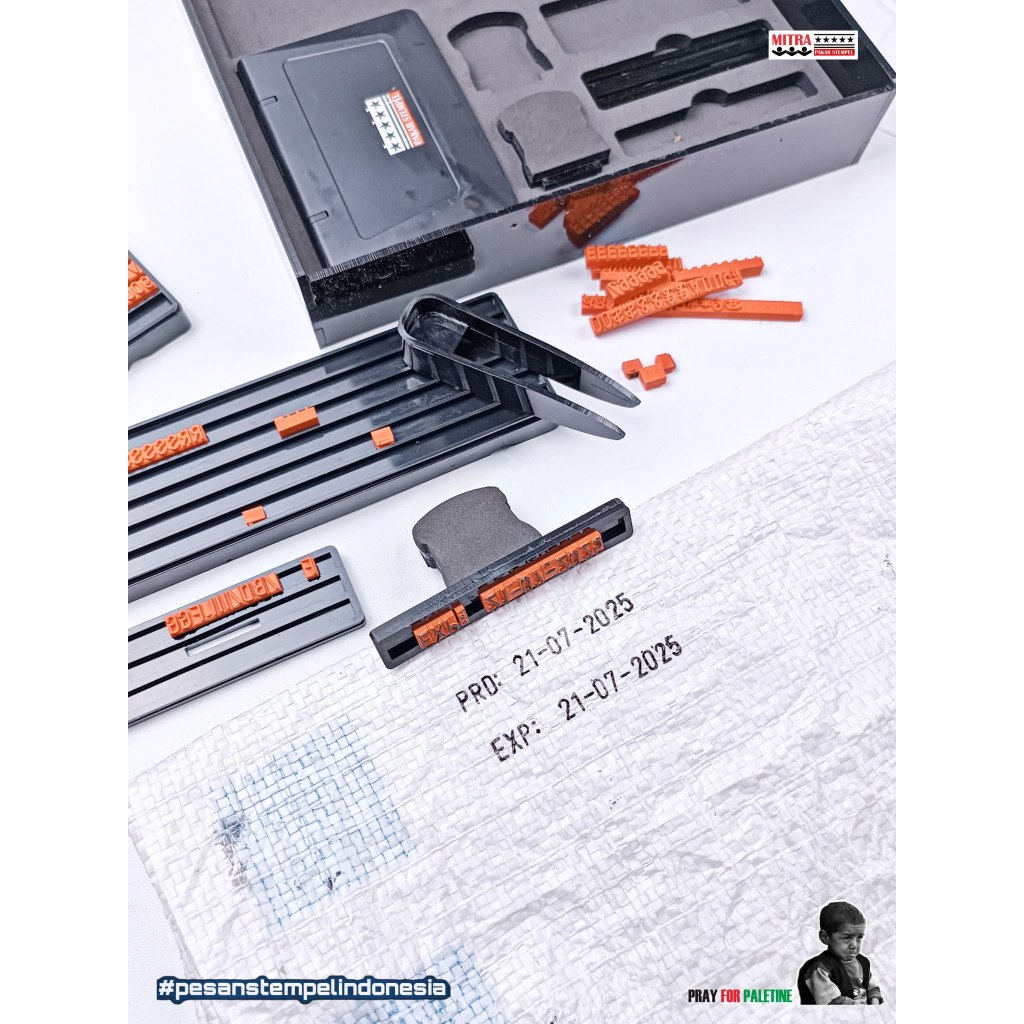 

STEMPEL KODE PRODUKSI STEMPEL LABEL KEMASAN STEMPEL KODE HURUF ANGKA STEMPEL BONGKAR PASANG