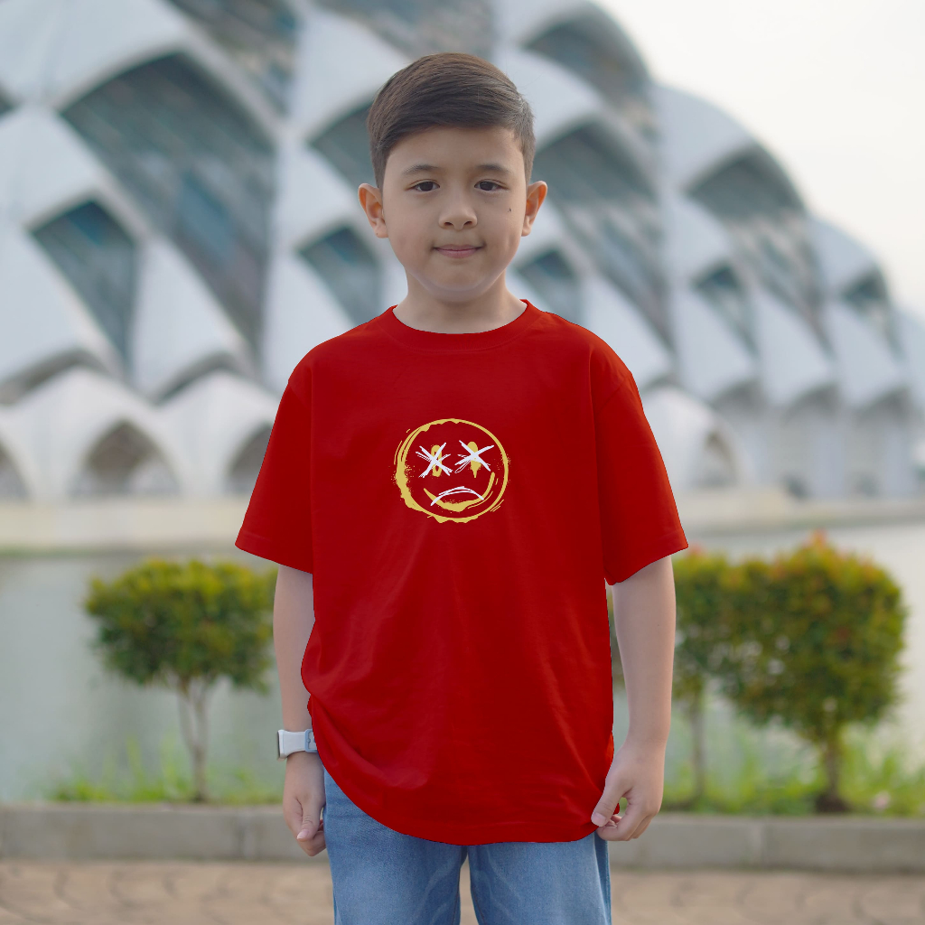AR FashionKids - Baju Kaos Anak Oversize - Fake Smile