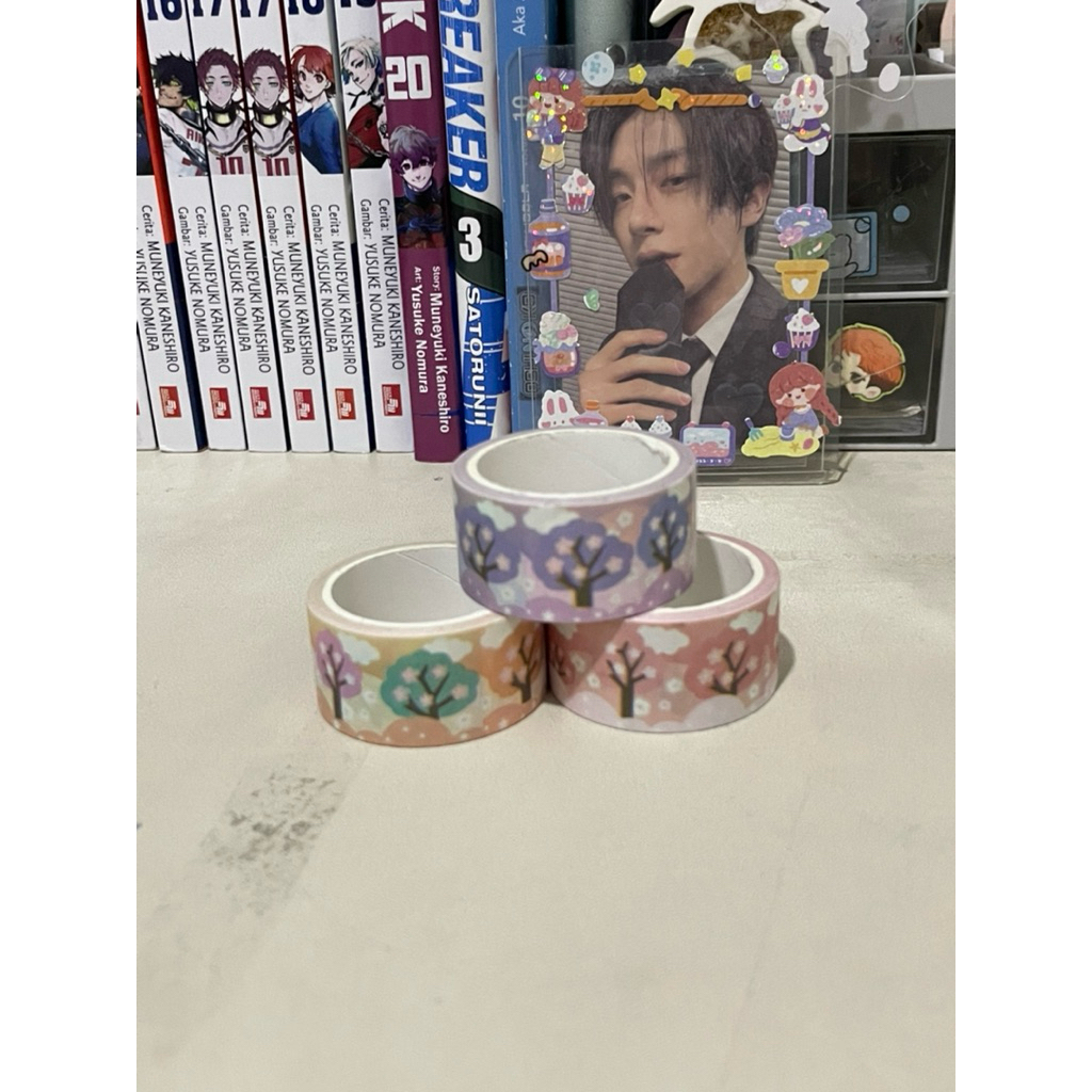 

[1 PCS] Washi Tape Lucu TREE MOTIF untuk journaling/packing PC (photocard) dll + freebies. BACA DESKRIPSI