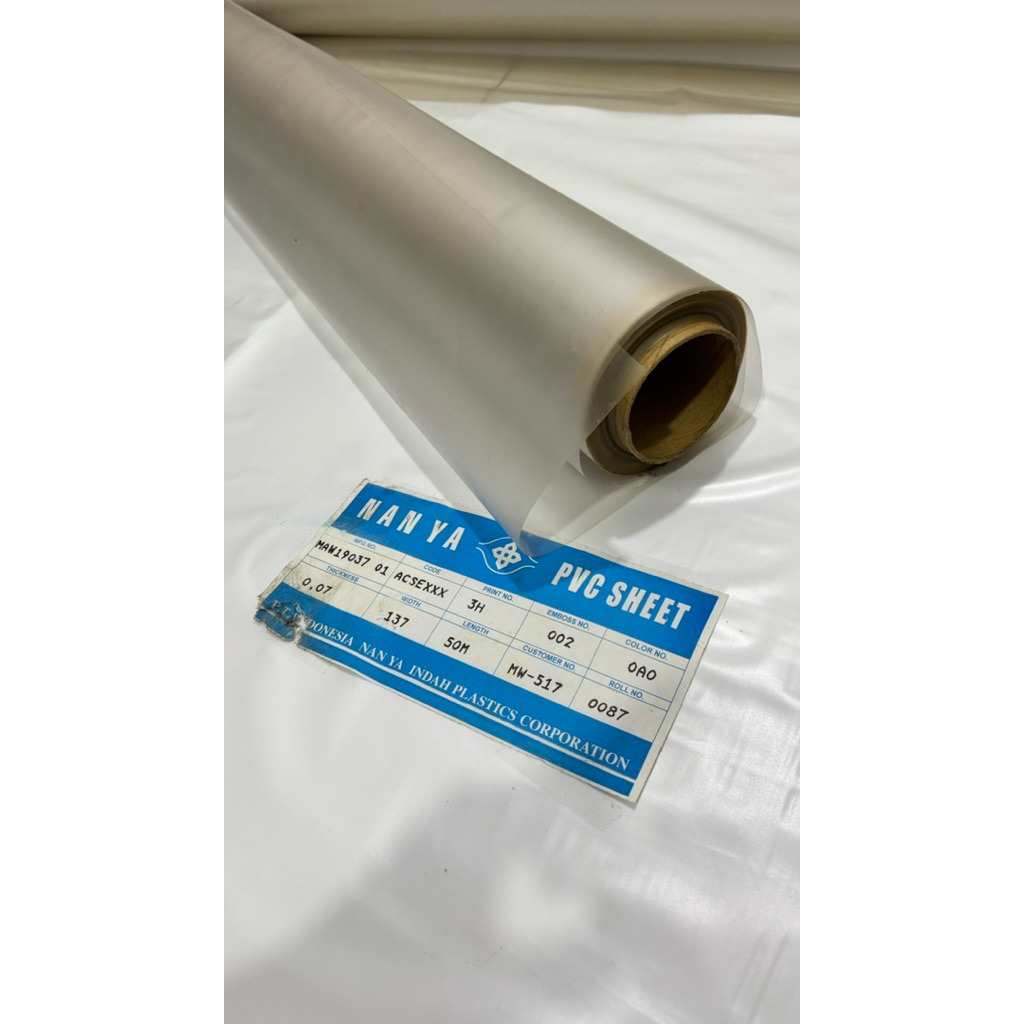 

Sampul buku Doff PVC Sheet Nanya 1.37m x 50m – Tebal 0.07mm