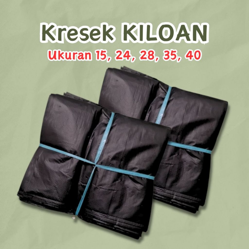 [Kresek Kiloan] Kantong Kresek Hitam 1 Kg