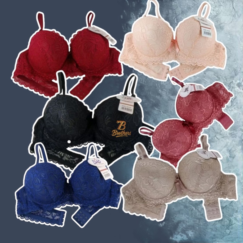 BRA/BEHA WANITA BUSA TEBAL BRUKAT PAKAI KAWAT BAHAN HALUS SIZE  38 40 42 44