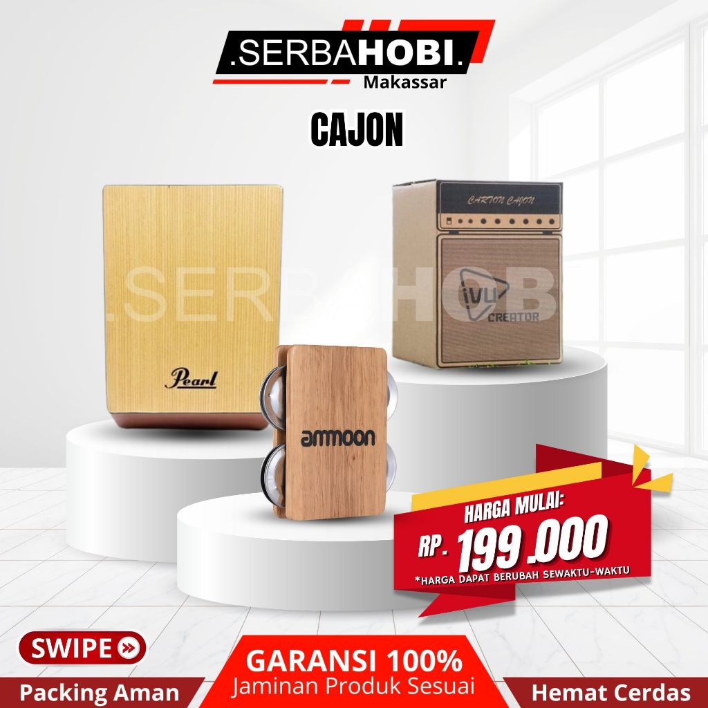 Cajon Akustik / Aksesoris Cajon / Cajon Trapesium / Alat Musik Cajon