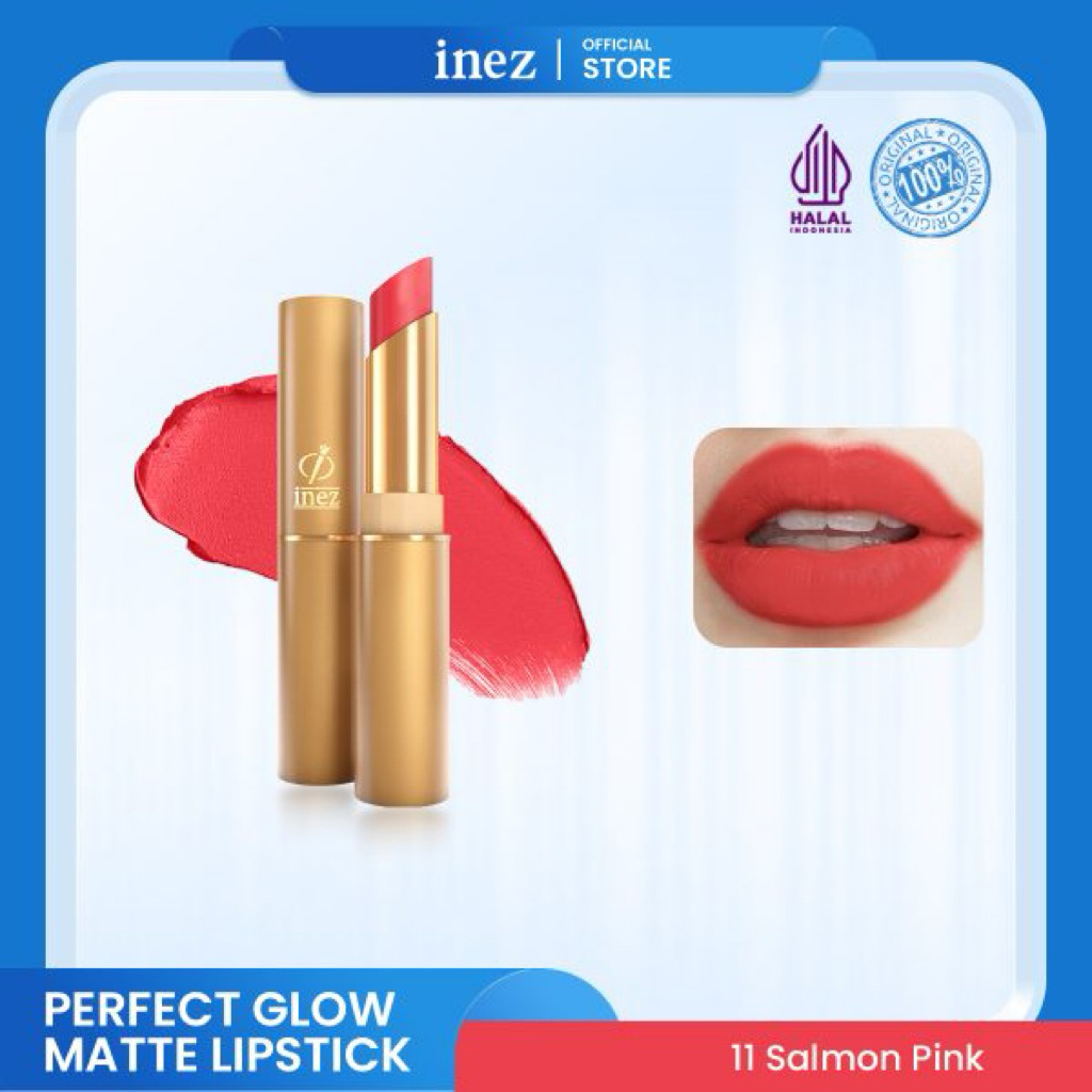 Lipstik inez gold/perfect glow matte lipstik/lipstik inez 900