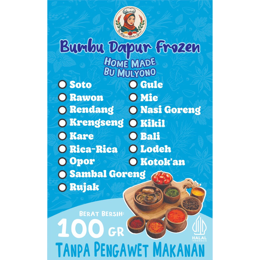 

ANEKA BUMBU DAPUR FROZEN