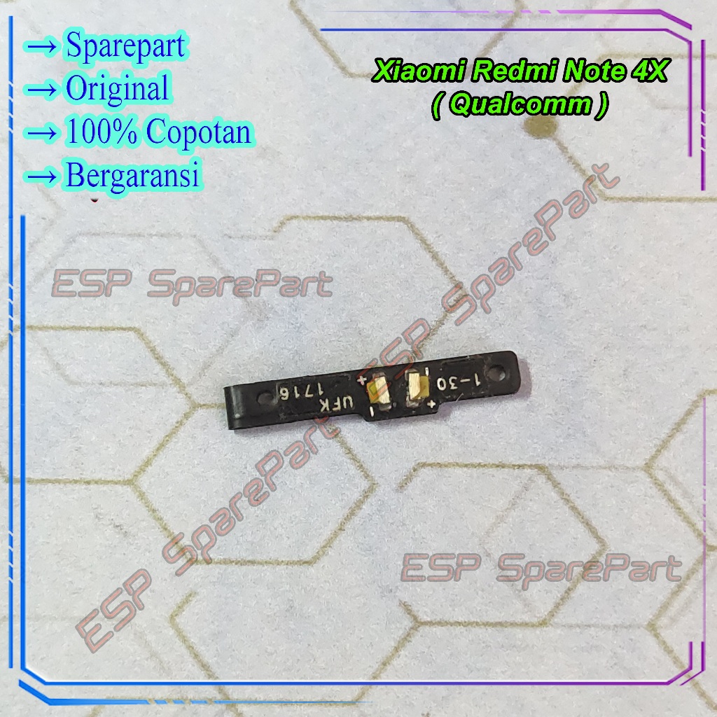 Fleksibel LED Xiaomi Redmi Note 4 / 4X QualComm Lampu Tombol Back Home Copotan