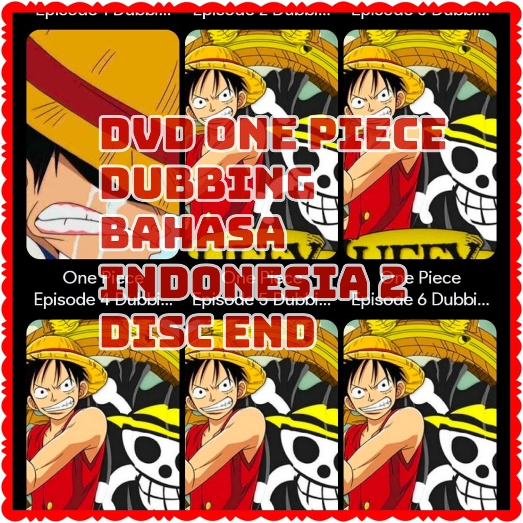 KASET DVD ANIME JAPAN ONE PIECE DUBBING BAHASA INDONESIA 2 DISC LENGKAP
