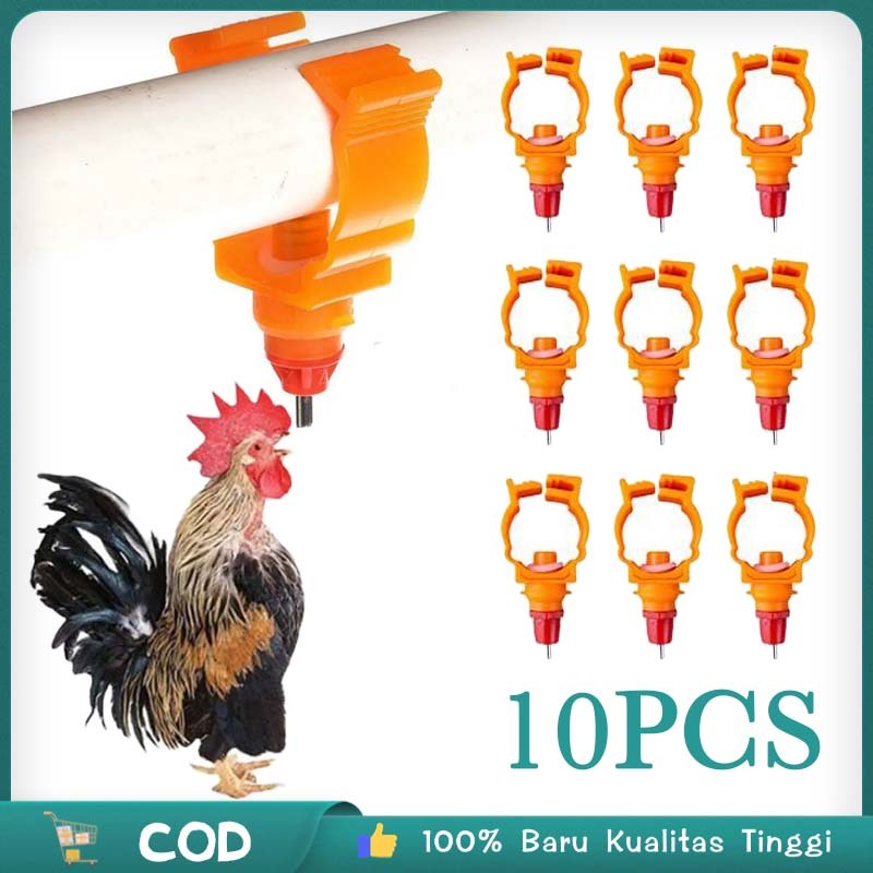 Isi 20 pcs Nipel Minum Ayam Petelur Otomatis, Botol Minum Ayam Unggas - Alat Ternak Kandang Hewan Dr