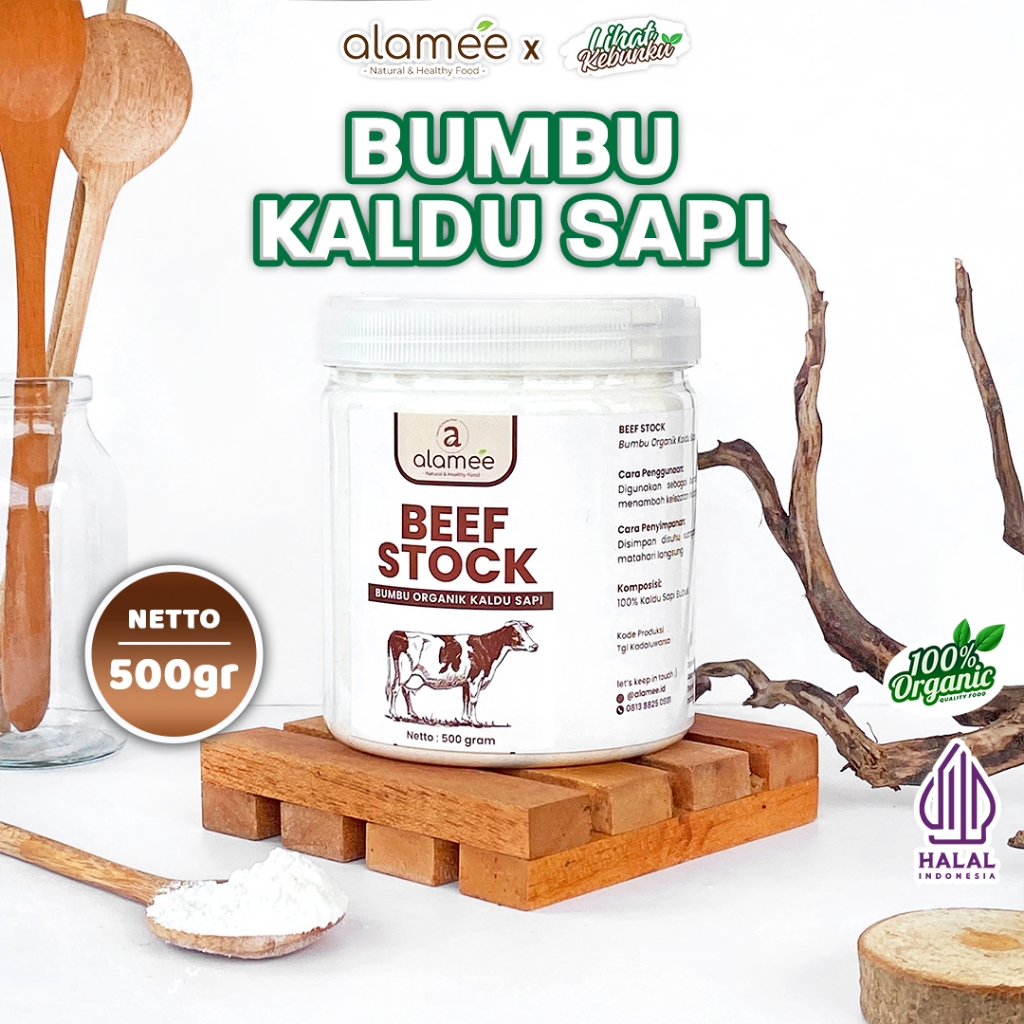 

ALAMEE Kaldu Sapi Non MSG Bumbu Dapur Organik Beef Powder Praktis Toples 500gr LIHAT KEBUNKU
