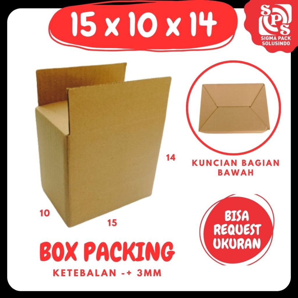 

Box Packing 15x10x14 Kardus A0 madu Botol Karton Dus Kotak Kemasan Sparepart Assesoris Zigma Box