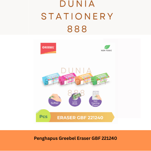 

Penghapus / Eraser Greebel Colorful Eraser GBF - 221240 Penghapus Murah