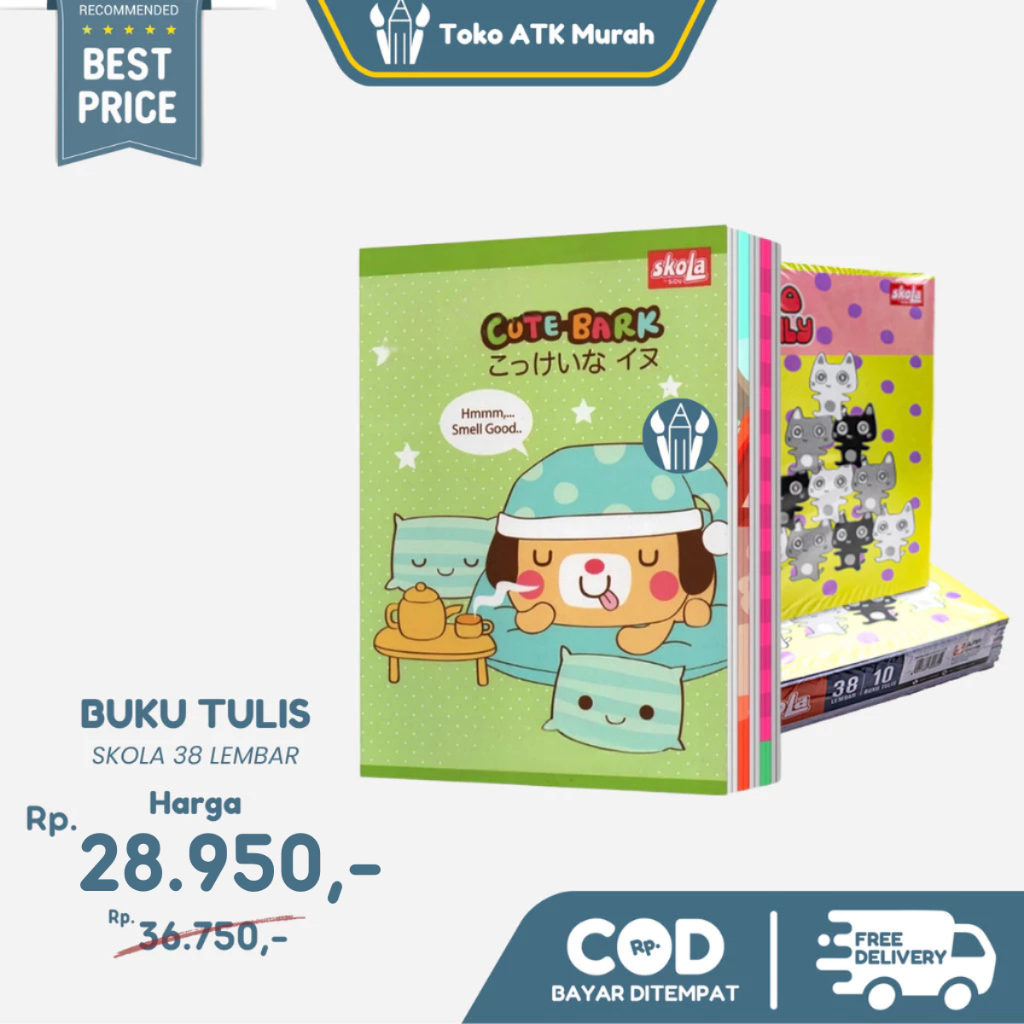 

Buku Tulis SKOLA 38 Lembar Pak Isi 10 Buku Catatan Sekolah