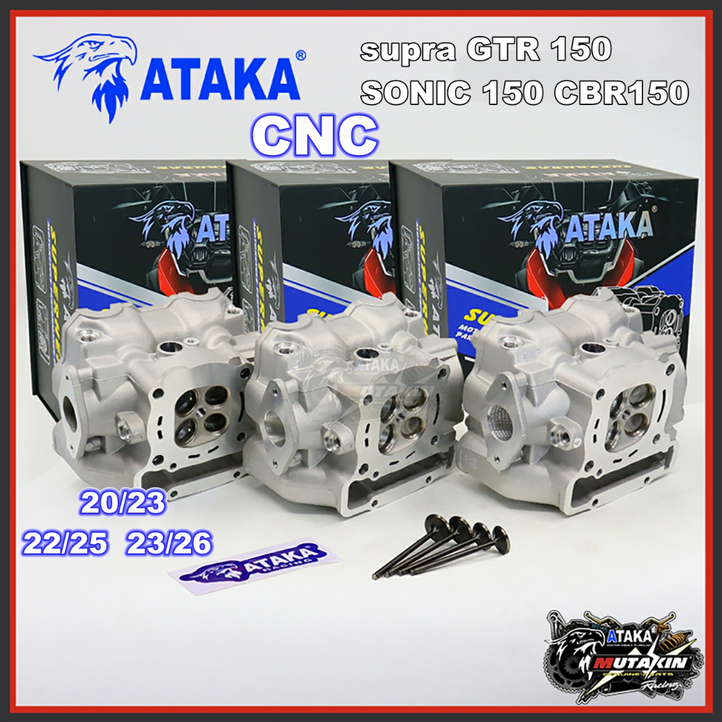 ATAKA Racing SUPER HEAD PORTING CNC 20 23 22 25 23 26 K56 Sonic Supra GTR CB 150R CBR 150 LED