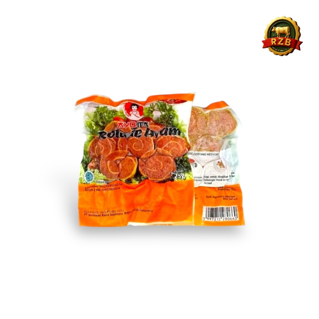 

Rolade Ayam Ayoma 225gr (Isi 9)