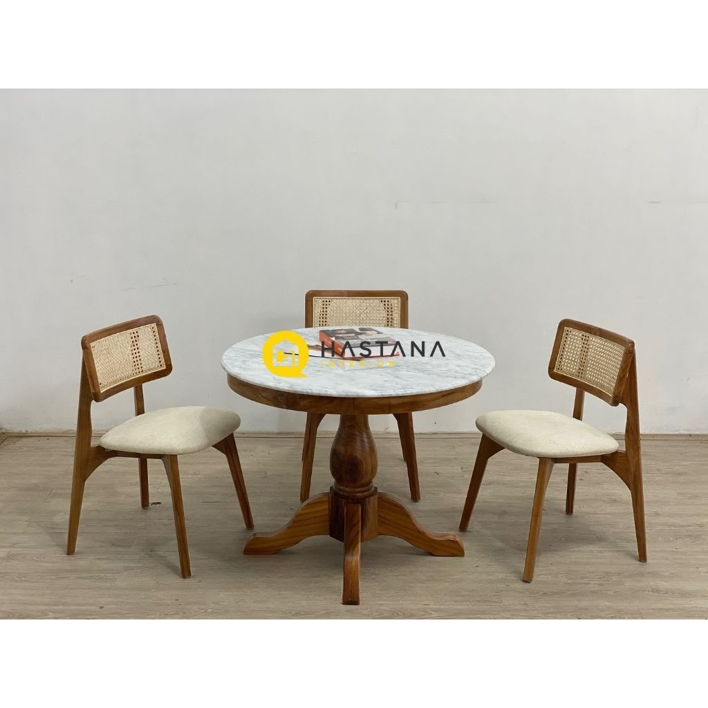 meja makan marmer meja makan bundar