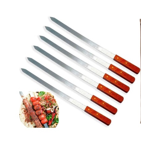 Relax Outdor Product  Tusuk Sate Kebab Stainless Steel Premium Import 6 pc