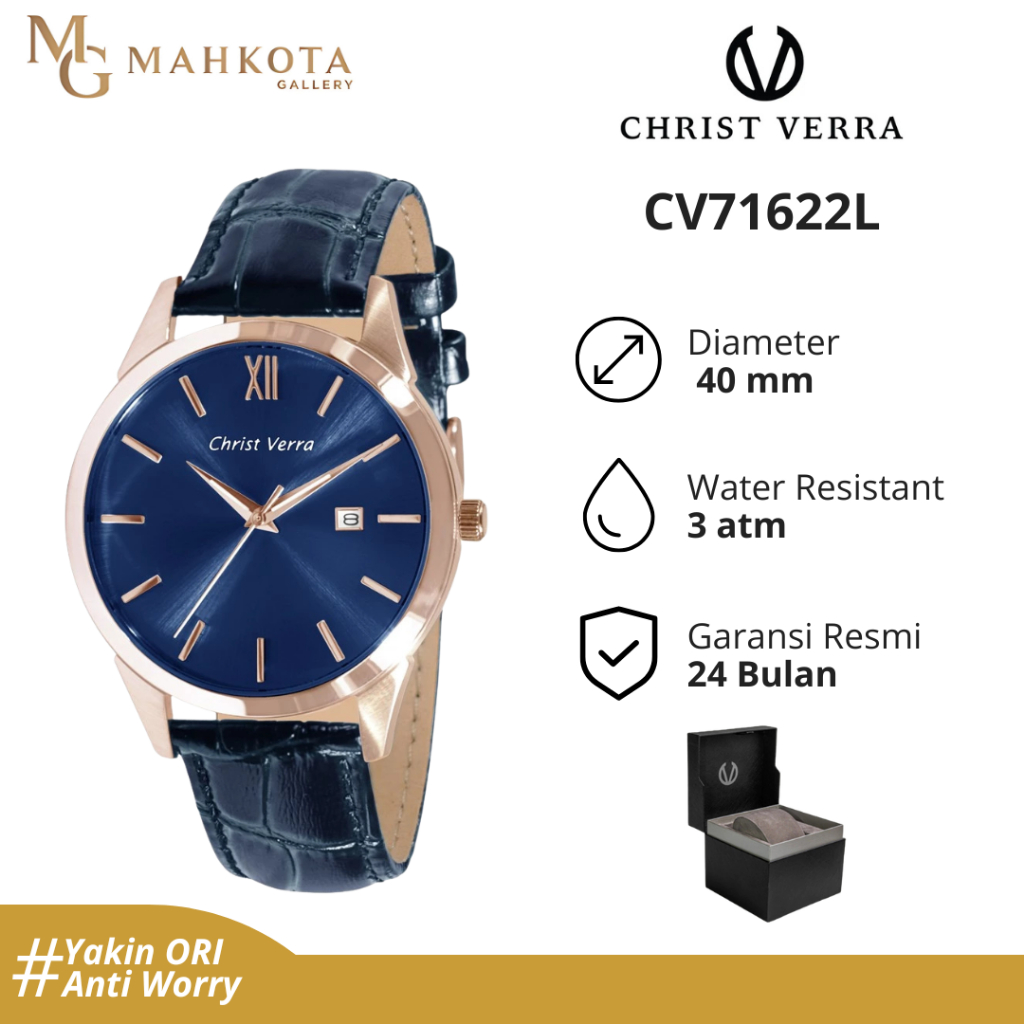 Jam Tangan Wanita Christ Verra CV71622L Strap Kulit Original dan Bergaransi