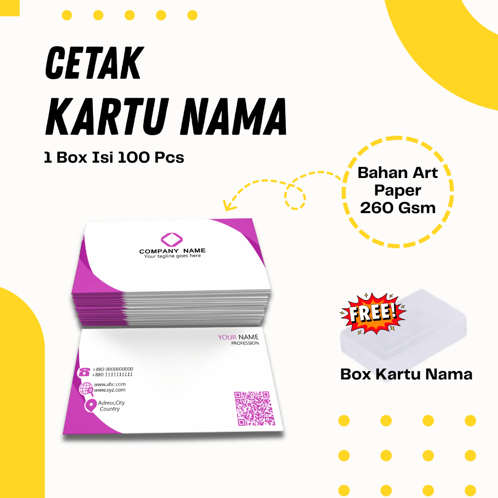 

CETAK KARTU NAMA 1 SISI | PRINT NAME CARD MURAH | 1 SISI / 2 SISI