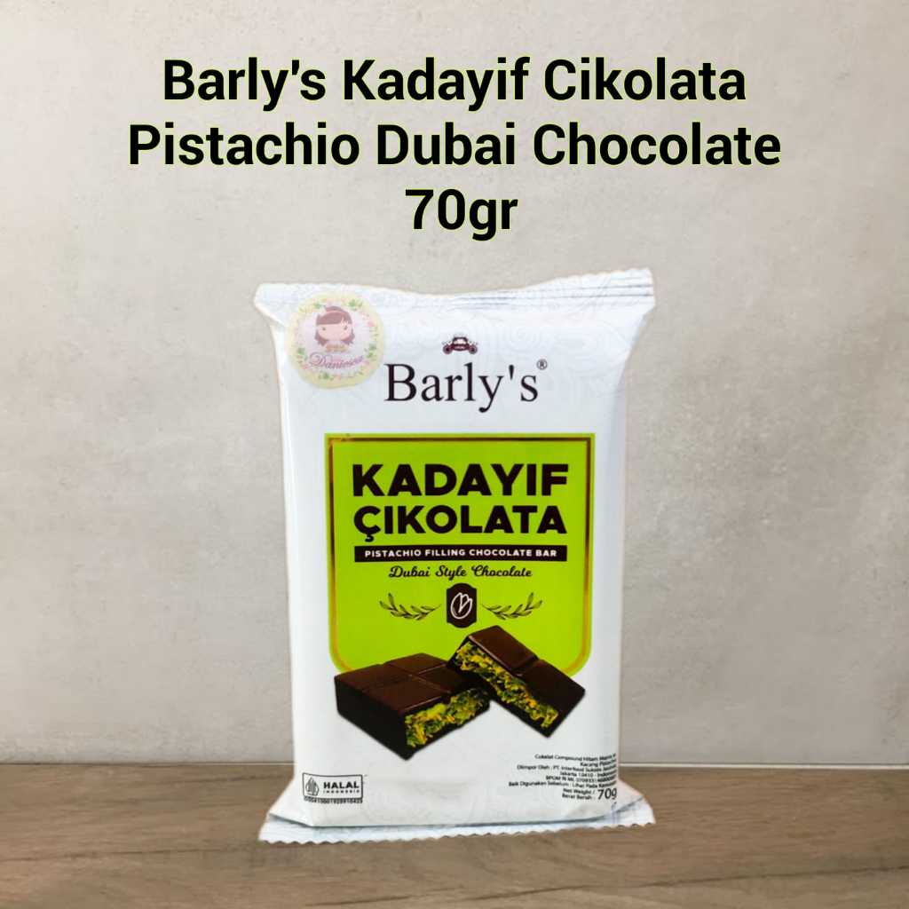 

Barly's coklat dubai Kadayif Cikolata Pistachio Chocolate Bar Eceran 70gr (scp)