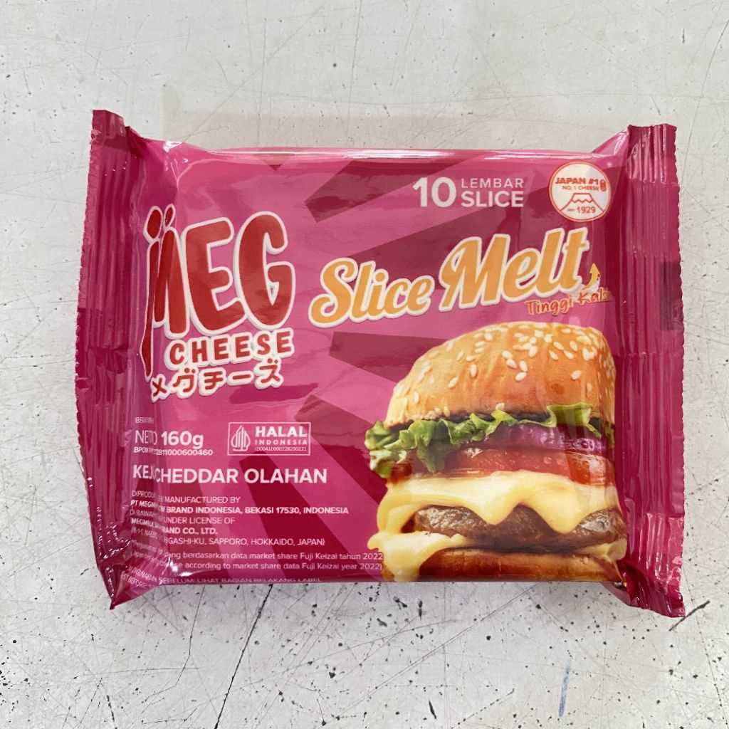 

Meg cheese slice melt 160 gram isi 10 lembar | meg keju slice melt | keju meg