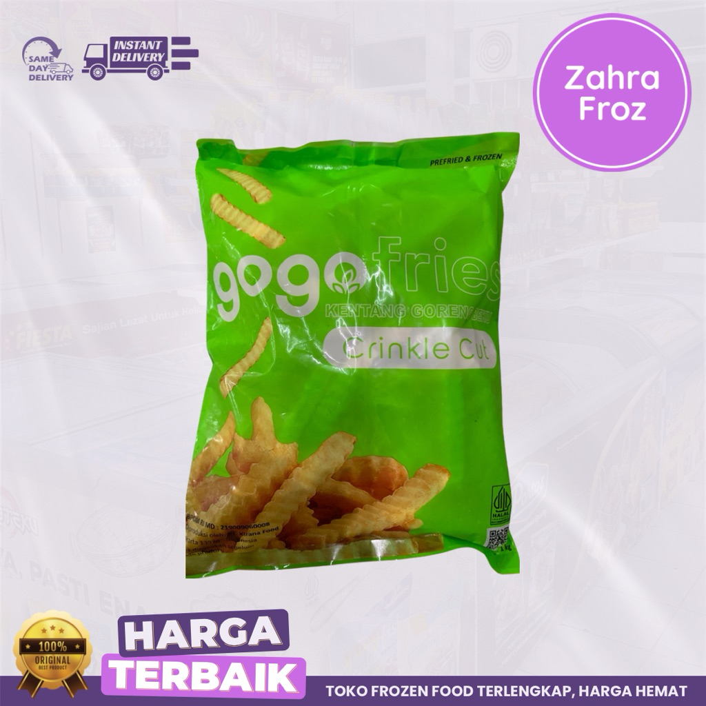 

GOGO KENTANG CRINCLE CUT 1 KG