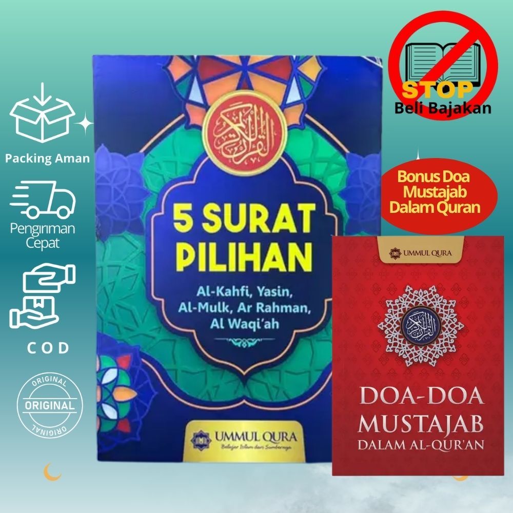 Buku 5 Surat Pilihan Bonus Doa Mustajab Saku | Lima Surat Pilihan Arab Latin , Quran Mapping : Yasin