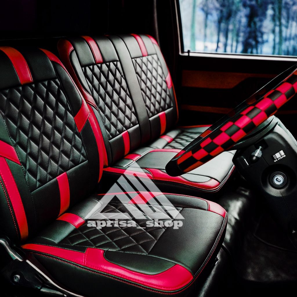 fullset Cover Jok Mobil,setir,pintu Motif M/FUntuk Semua Jenis Mobil Pickup Seperti Mobil Granmax La