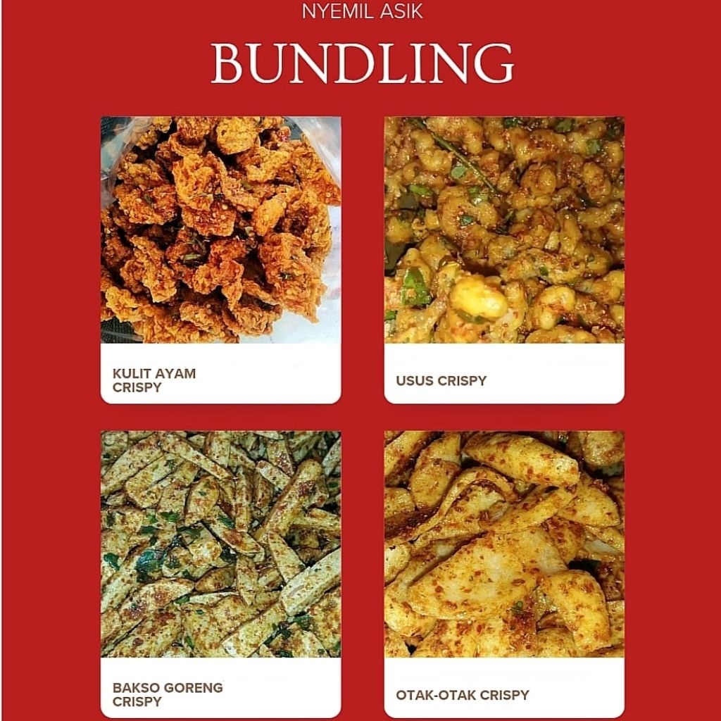 

(BUNDLING) Cemilan Keriyuk 4pcs UK. 100gr