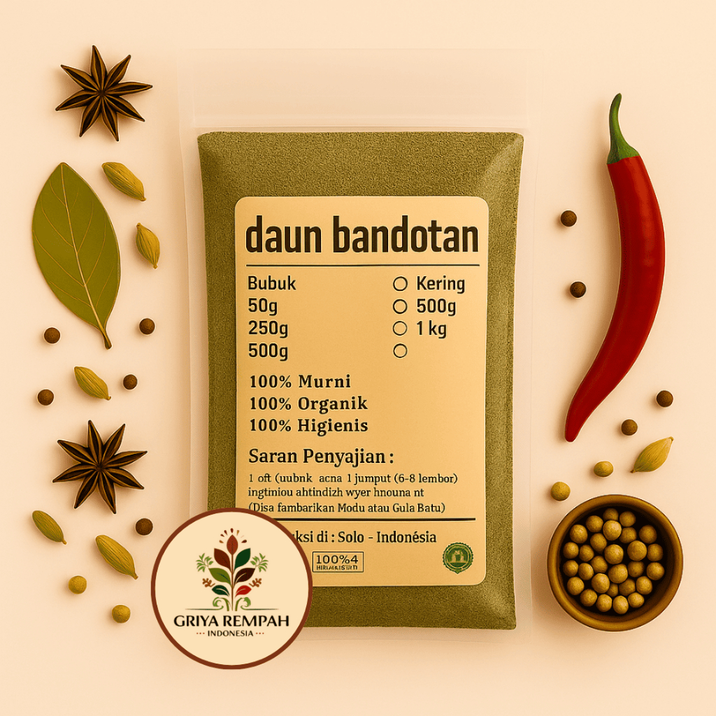 

DAUN BANDOTAN BUBUK 100 GRAM – Bandhotan Wedusan Ramuan Rempah Herbal Kering Jamu Tradisional untuk Kesehatan Alami Simplisia Ageratum conyzoides