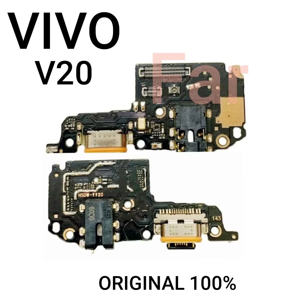 Flexible Charger VIVO V20 Conector Charger + Mic + Hf + Ic Original 100%
