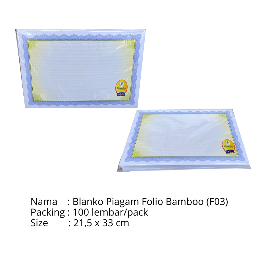

Blanko Piagam Folio Bamboo (F03)