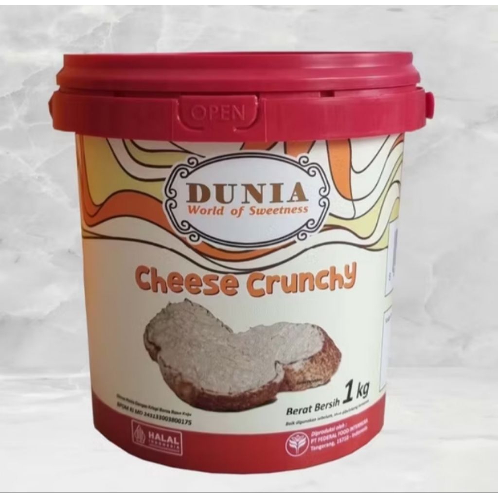 

DUNIA SPREAD CRUNCHY CHEESE 1KG PAIL