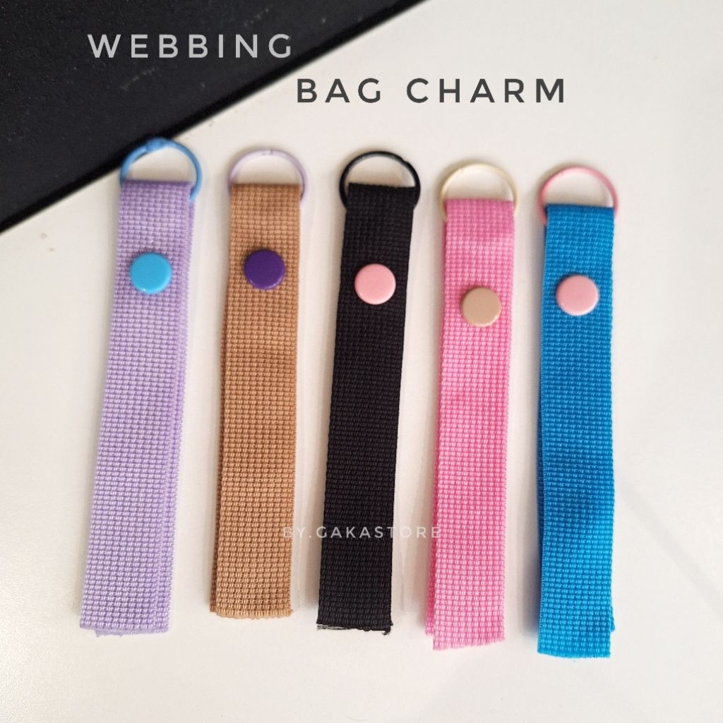WEBBING BAG CHARM - KEYCHAIN WEBBING POLOS - WEBBING PATCH
