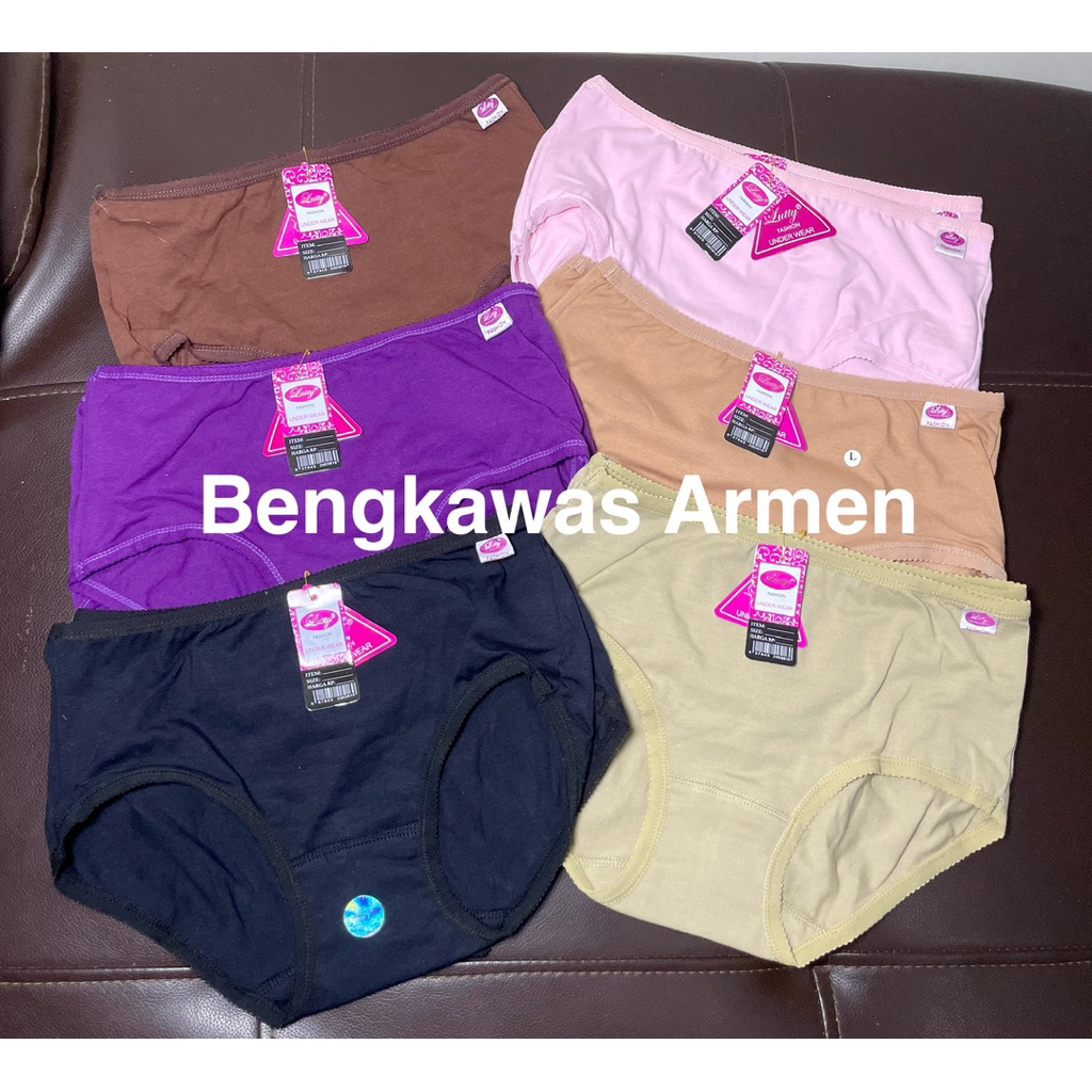 Celana Dalam Wanita Katun ISI 6 / Celana Dalam Lutty Premium Tebal Bukan yang tipis katun PE