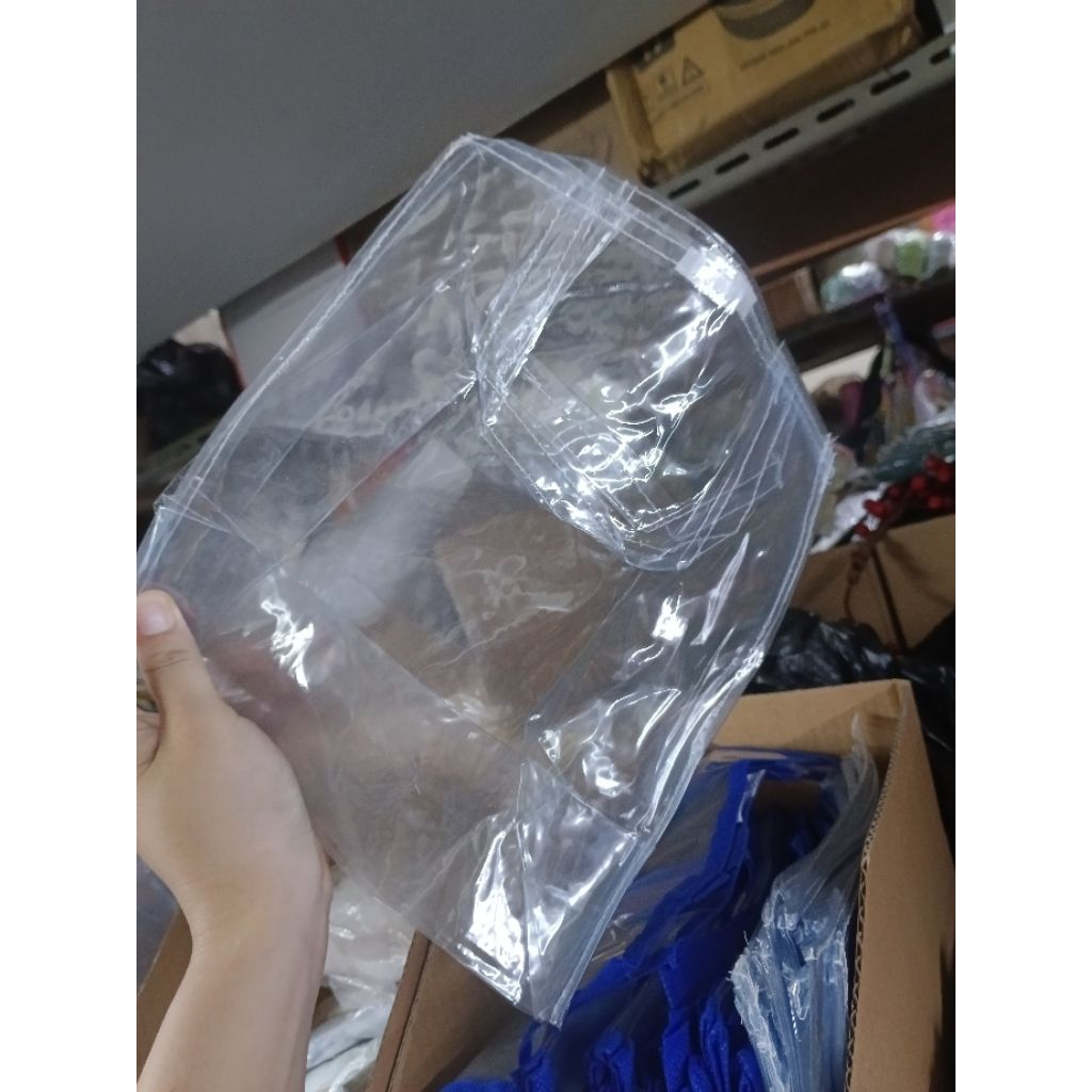 

Tas Mika Transparan 20x12x25 Ketebalan 0,15 l tas mika bening besar l tas goodie bag souvenir